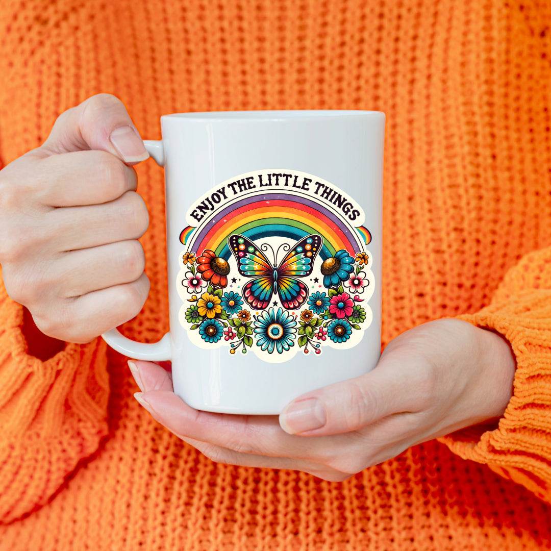 Enjoy the Little Things Motivational Coffee Mug - Vegas Custom Creations
