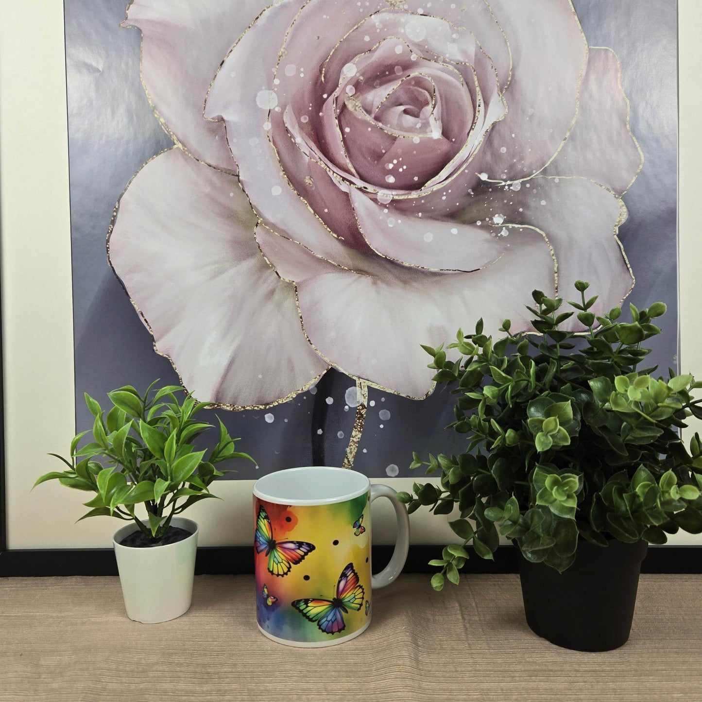 Rainbow Butterfly Coffee Mug - Vegas Custom Creations