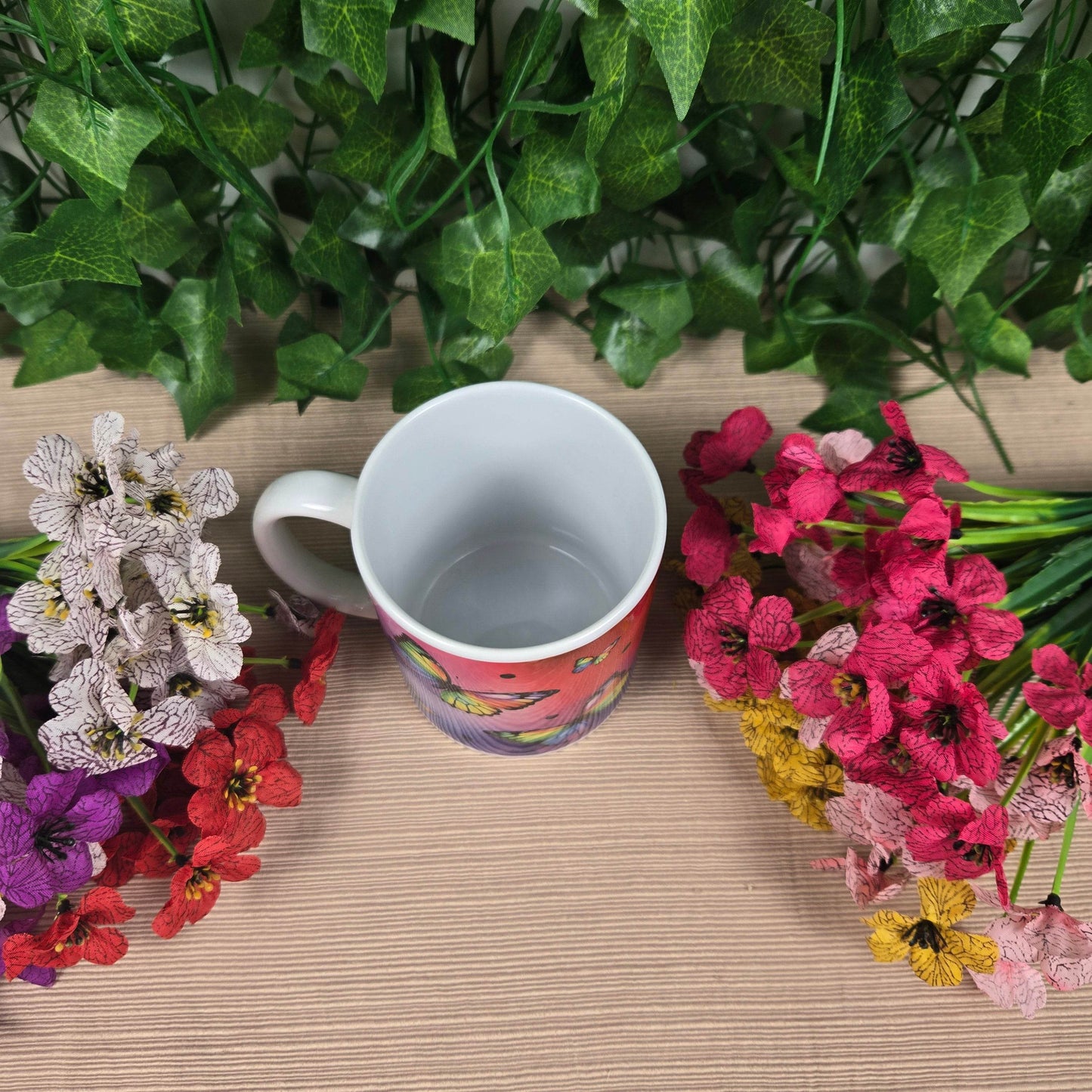 Rainbow Butterfly Coffee Mug - Vegas Custom Creations