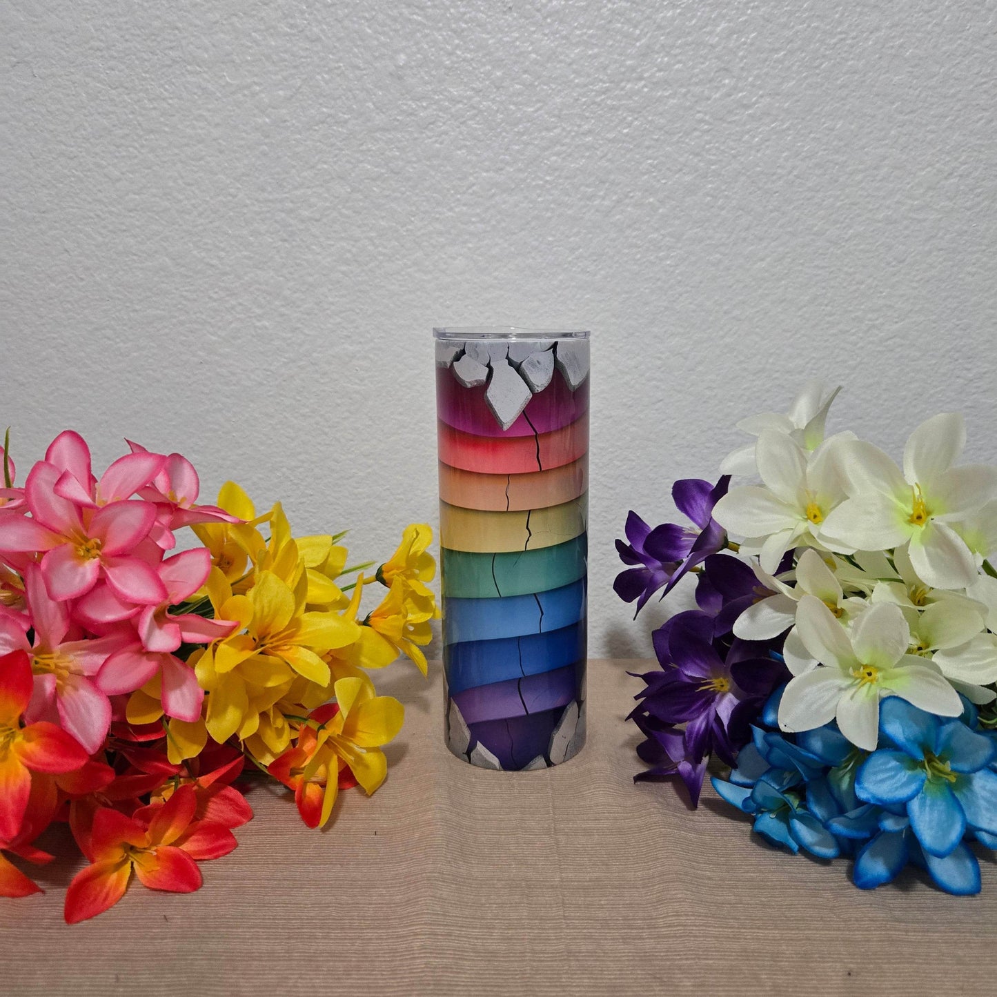 Rainbow Breakout Heart Tumbler - Vegas Custom Creations