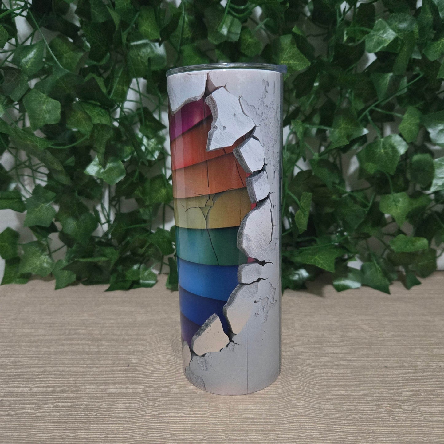 Rainbow Breakout Heart Tumbler - Vegas Custom Creations