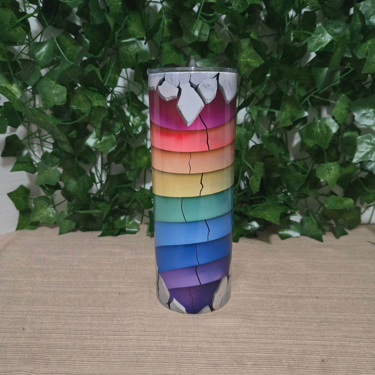 Rainbow Breakout Heart Tumbler - Vegas Custom Creations