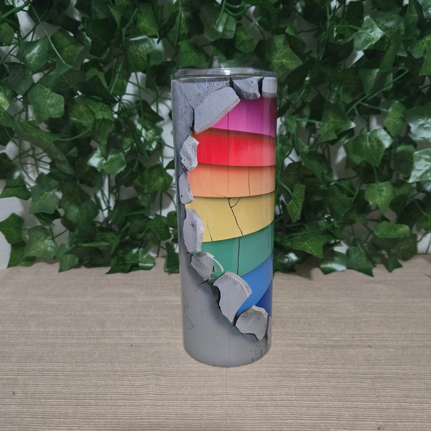 Rainbow Breakout Heart Tumbler - Vegas Custom Creations