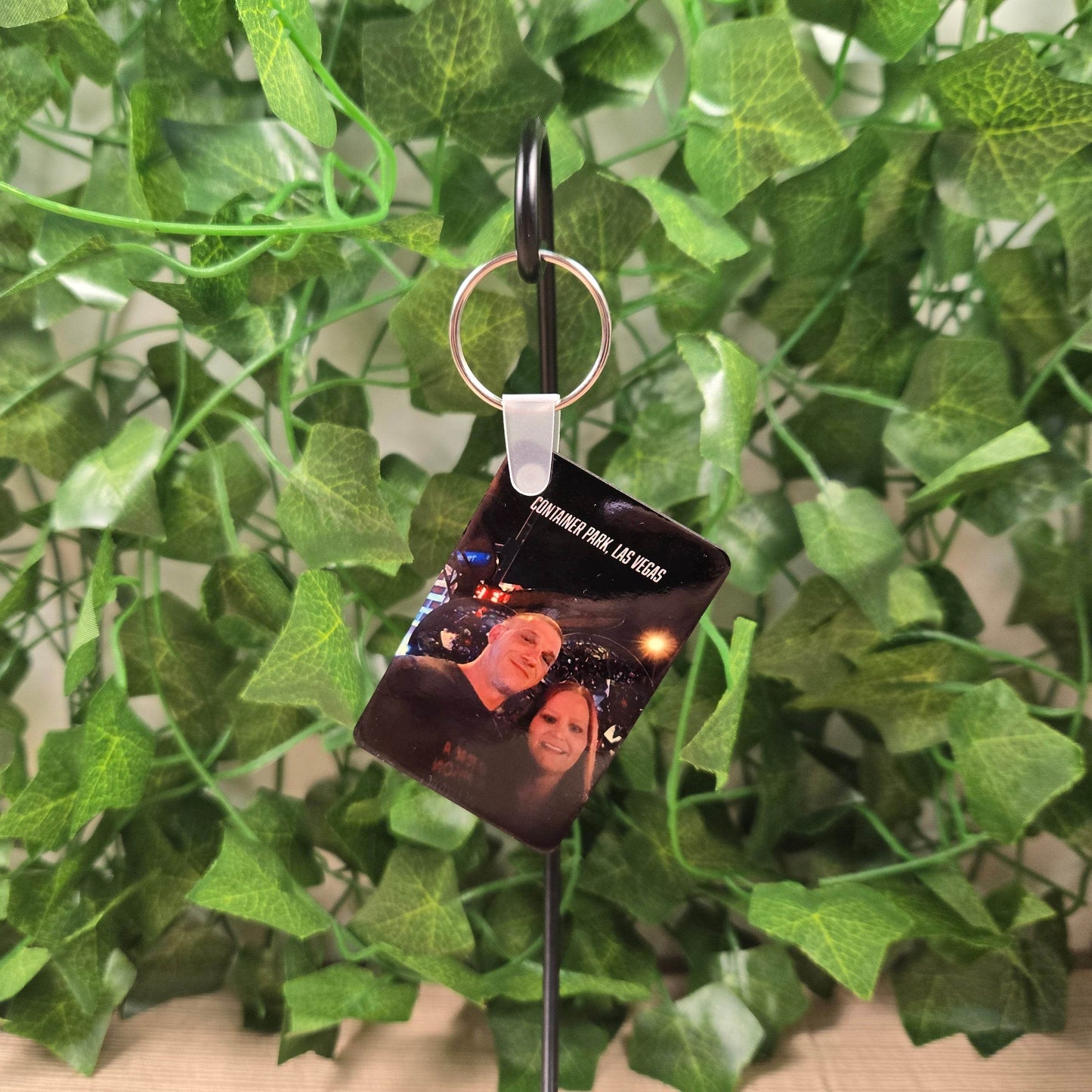 Rectangle Double Sided Personalized Photo and Text Key Chain - Vegas Custom Creations