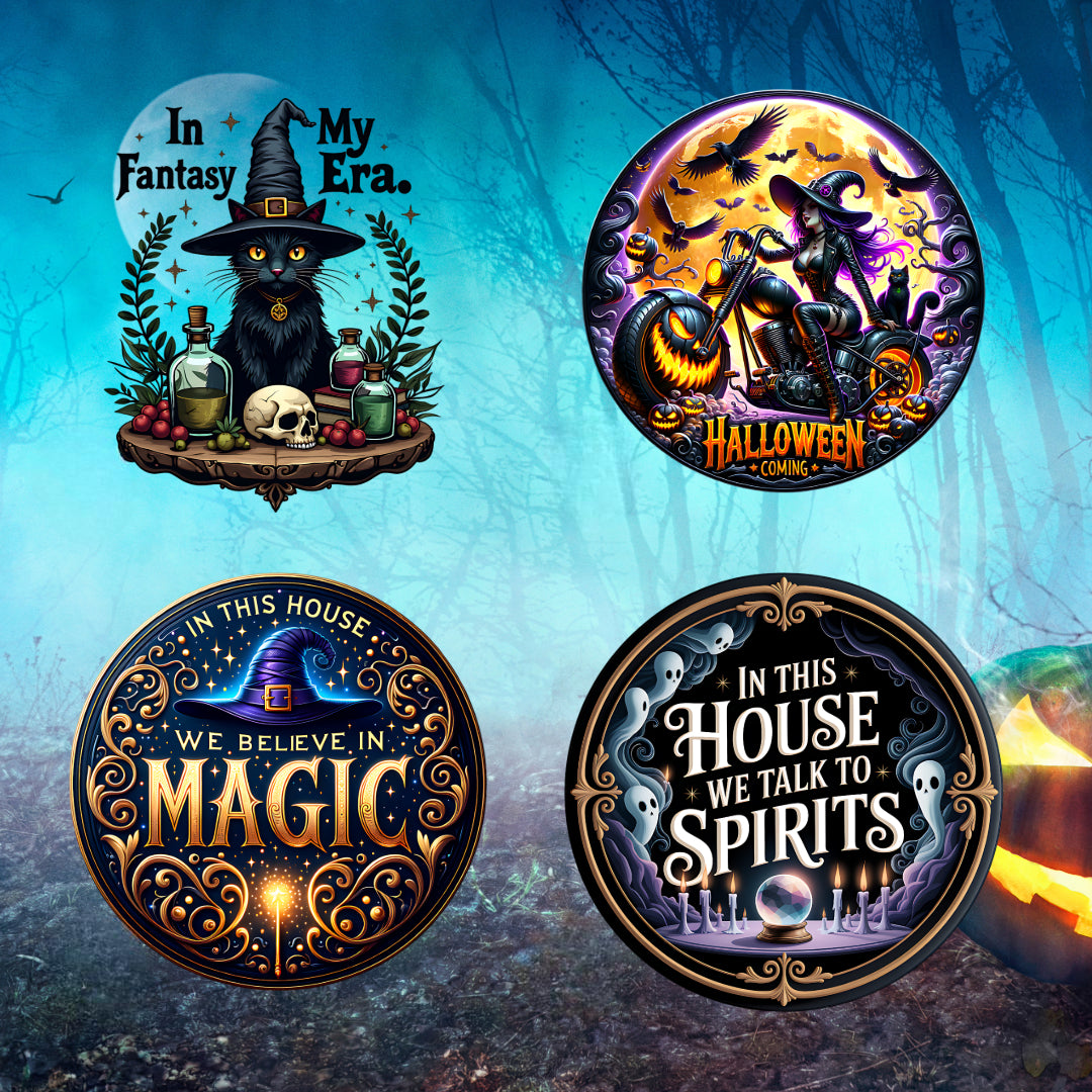 Round Spooktacular Halloween Sign (Multiple Designs and Sizes Available)