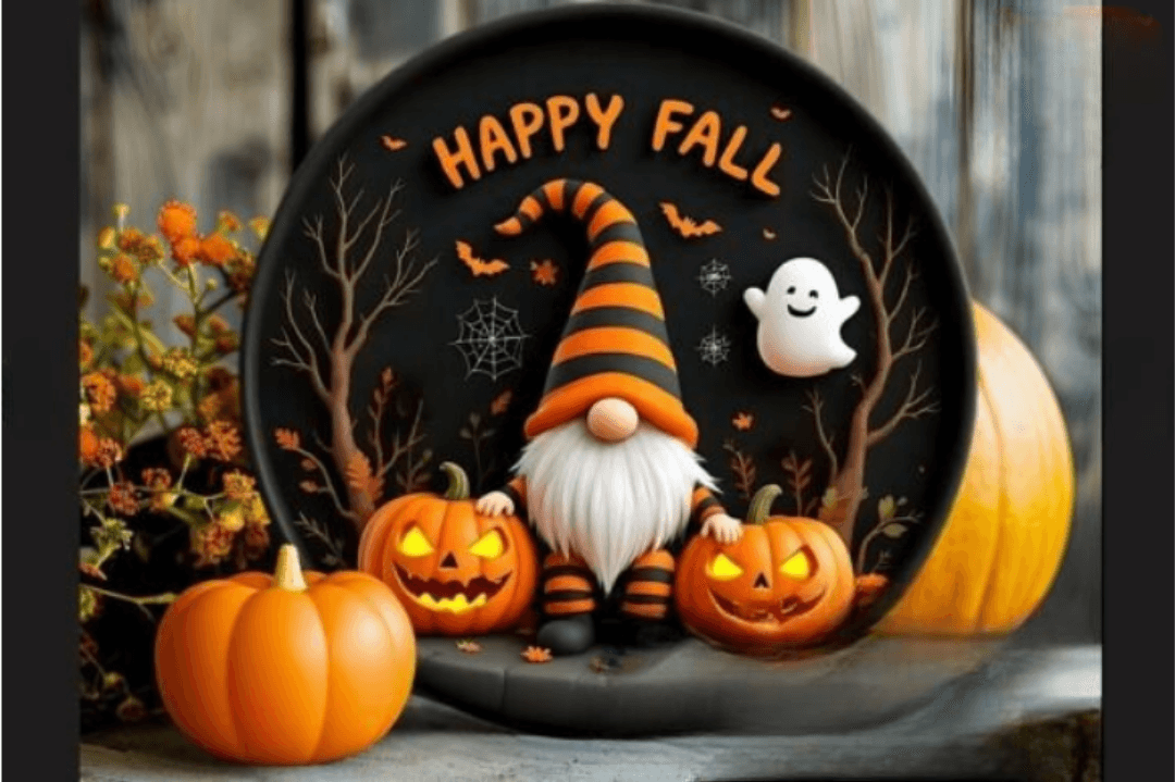 Round Cute and Spooky Halloween Sign (Multiple Designs and Sizes Available) - Vegas Custom Creations