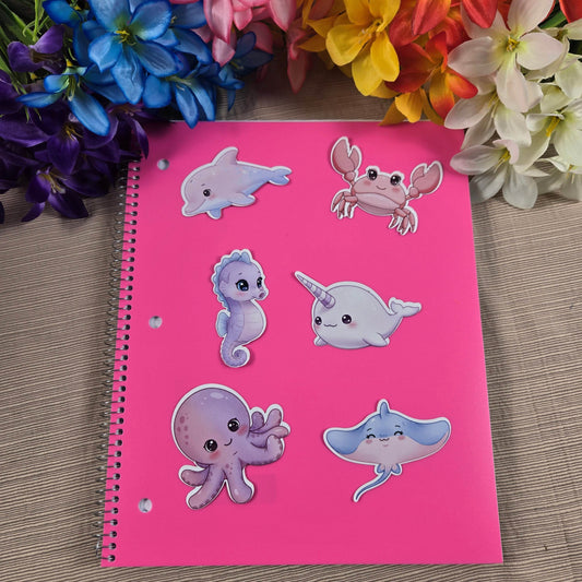 Cute Kawaii Sea Animal Stickers - Vegas Custom Creations
