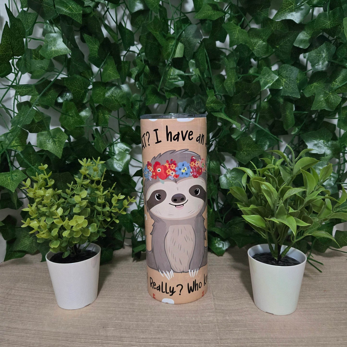 Sloth with Attitude Tumbler - Vegas Custom Creations