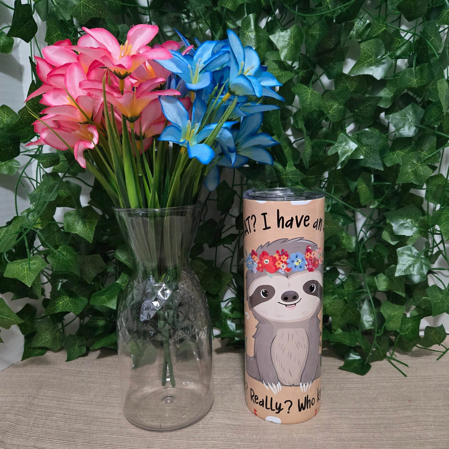 Sloth with Attitude Tumbler - Vegas Custom Creations