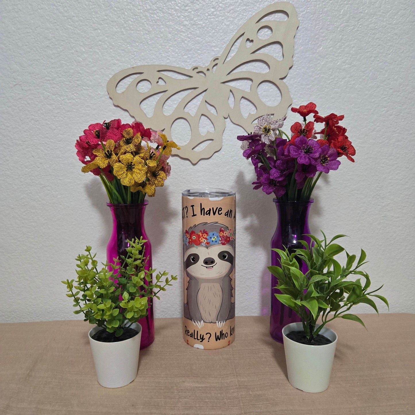 Sloth with Attitude Tumbler - Vegas Custom Creations