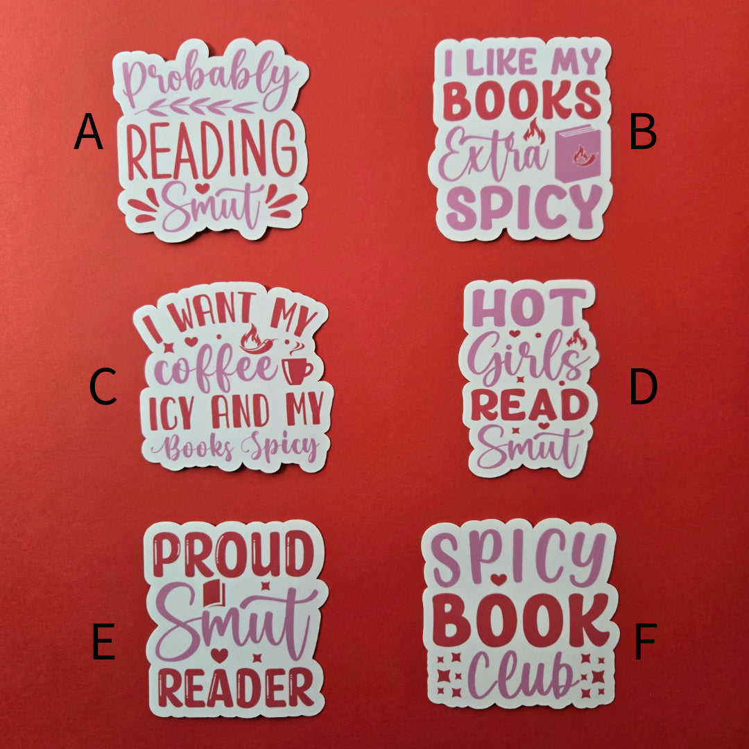 Spicy Reading Quotes Sticker