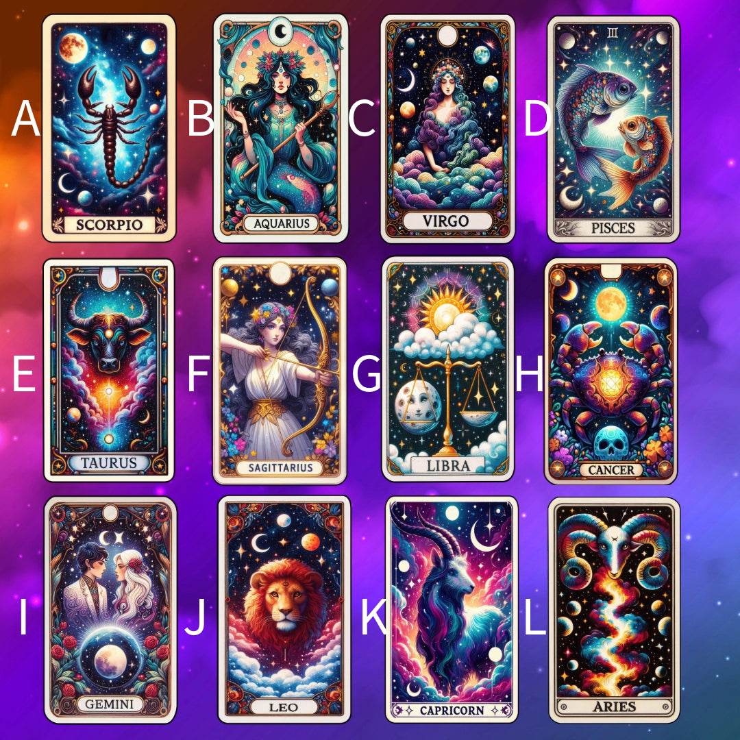 Tarot Zodiac Refrigerator Magnet (Multiple Designs Available) - Vegas Custom Creations