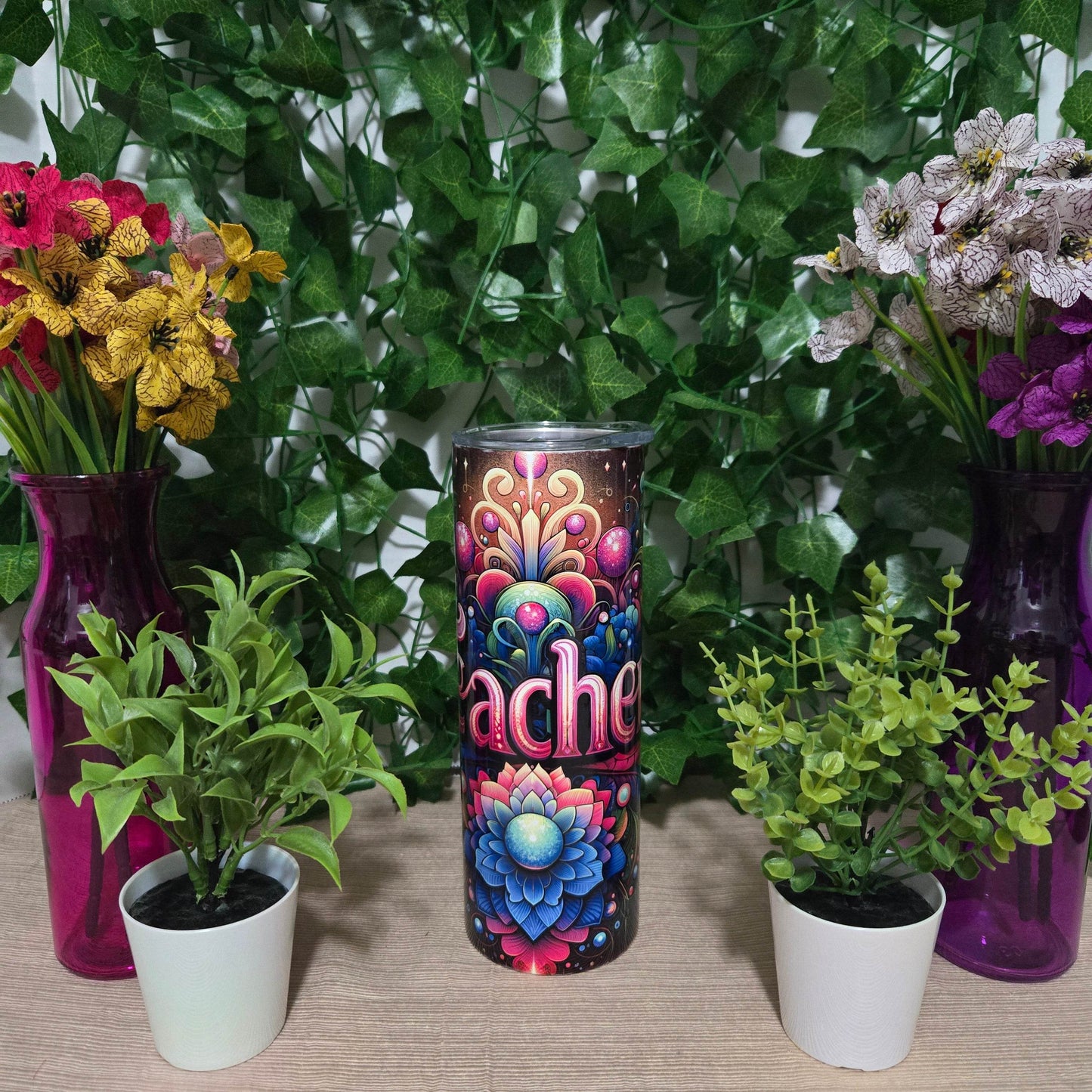 Teacher Floral Tumbler - Vegas Custom Creations