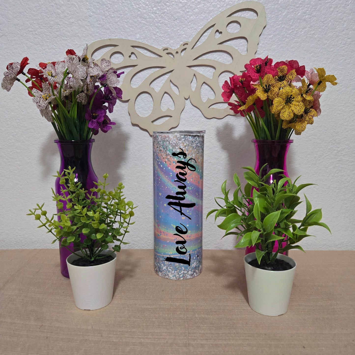 Personalized Glittery Opal Tumbler - Vegas Custom Creations