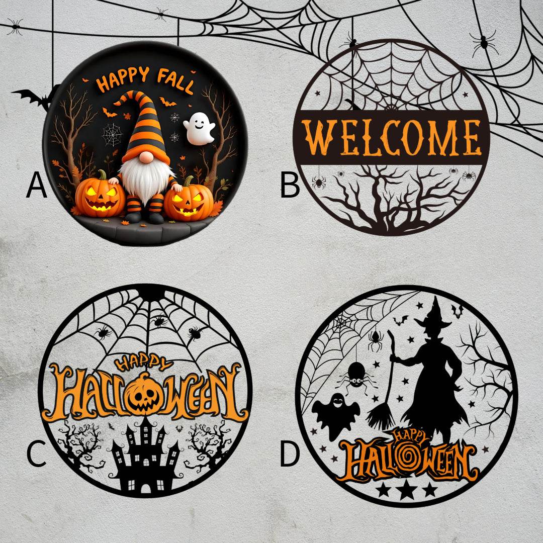 Round Cute and Spooky Halloween Sign (Multiple Designs and Sizes Available) - Vegas Custom Creations