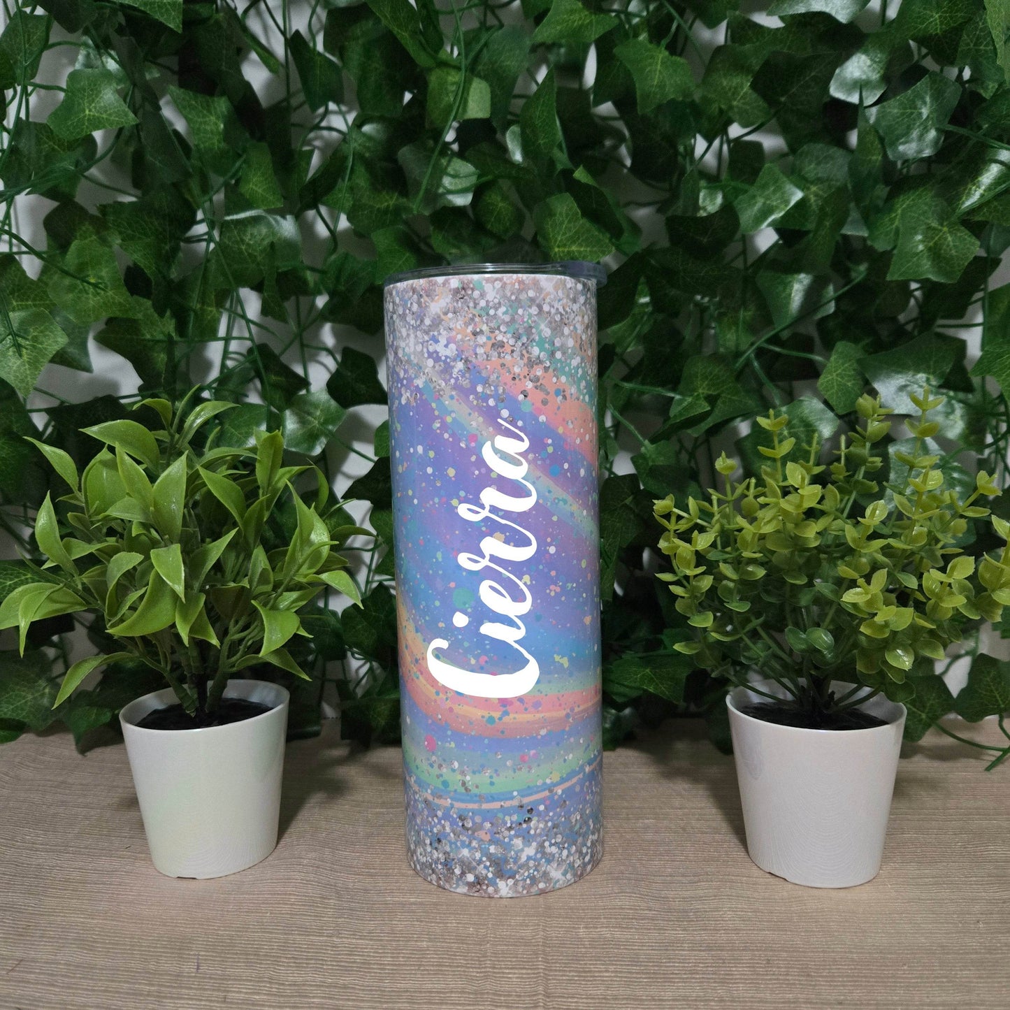 Personalized Glittery Opal Tumbler - Vegas Custom Creations