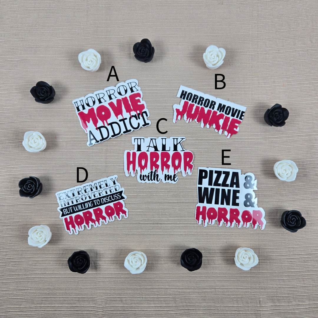 Horror Movie Lover Stickers - Vegas Custom Creations