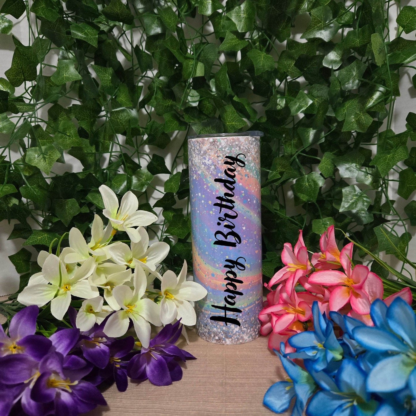 Personalized Glittery Opal Tumbler - Vegas Custom Creations