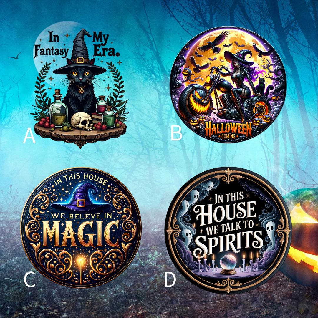 Round Spooktacular Halloween Sign (Multiple Designs and Sizes Available) - Vegas Custom Creations