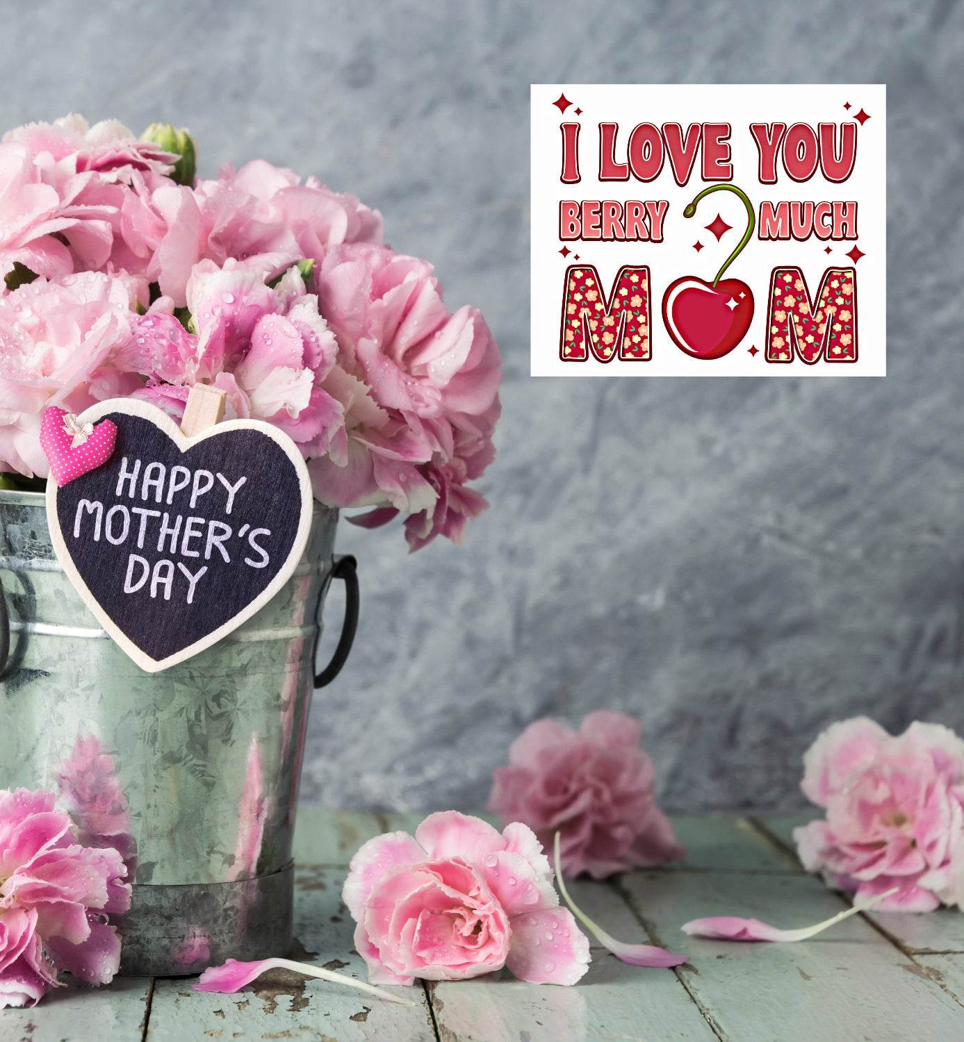 I Love You Berry Much Mom 8x10 Sign - Vegas Custom Creations