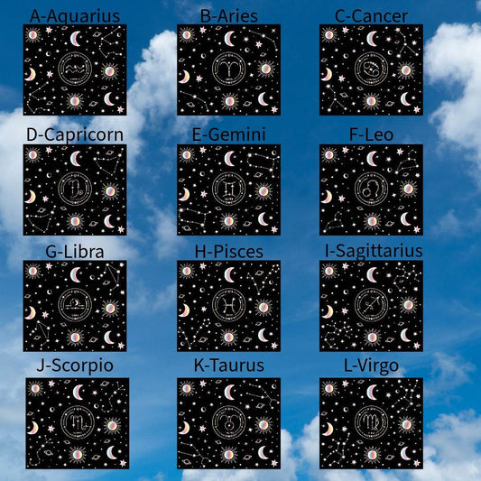 Zodiac Stars, Sun and Moon Cell Phone Wallet (Multiple designs available) - Vegas Custom Creations