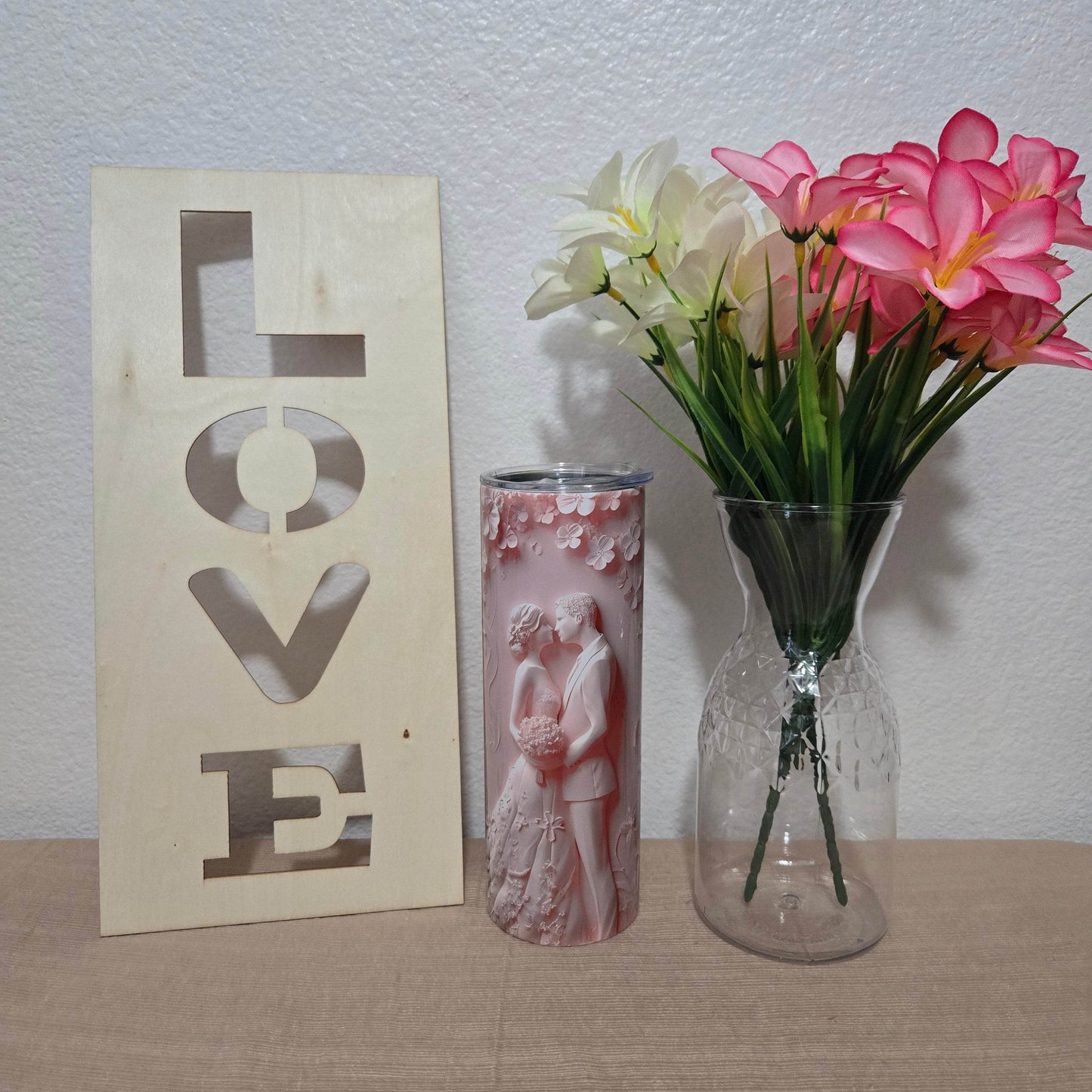 Inflated Bride and Groom Tumbler - Vegas Custom Creations