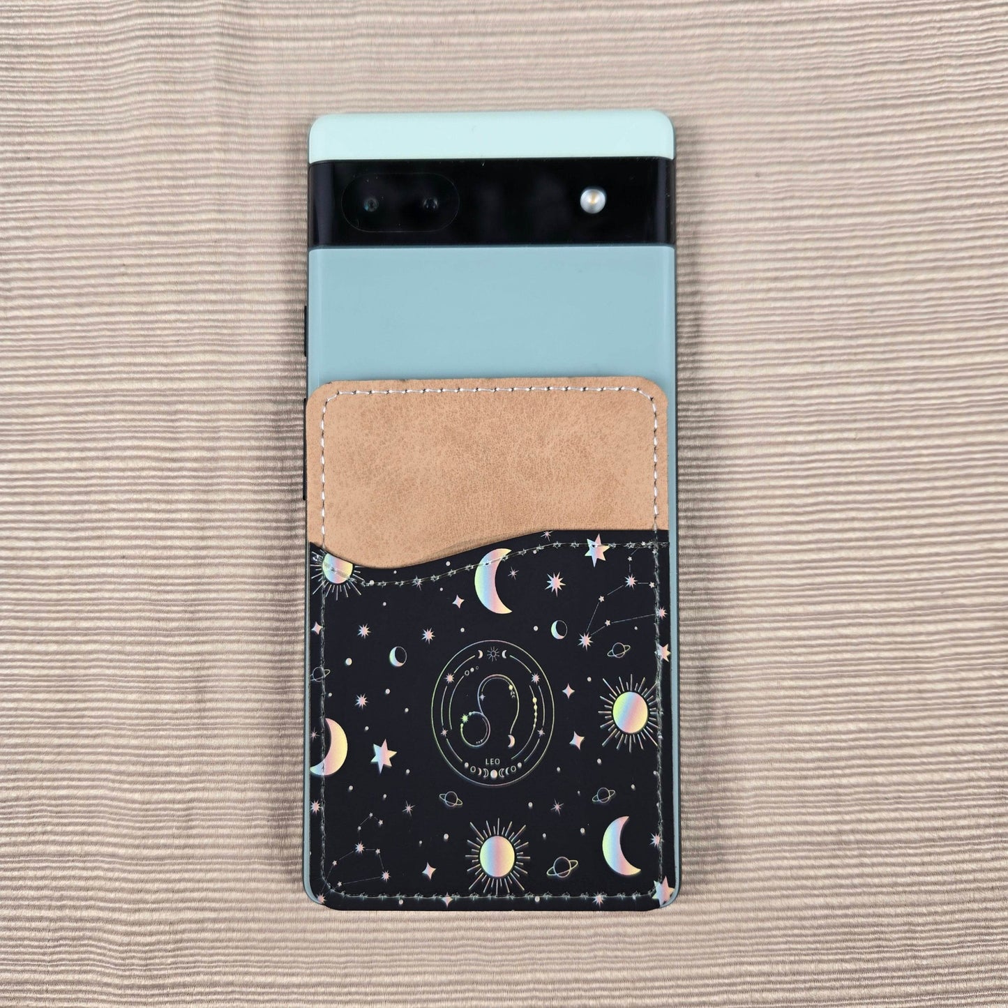 Zodiac Stars, Sun and Moon Cell Phone Wallet (Multiple designs available) - Vegas Custom Creations