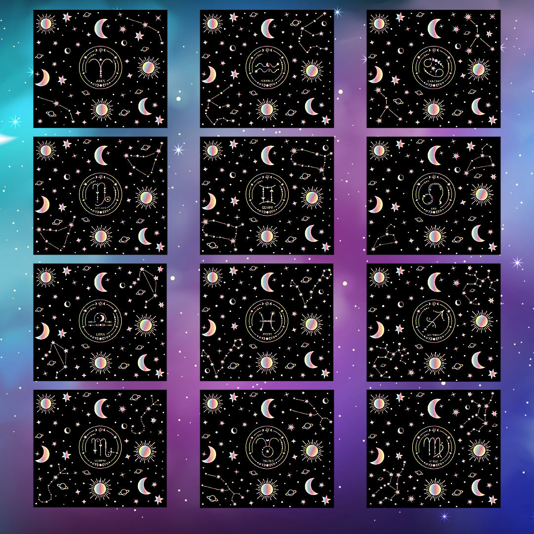 Zodiac Stars, Sun and Moon Refrigerator Magnet (Multiple Designs Available)