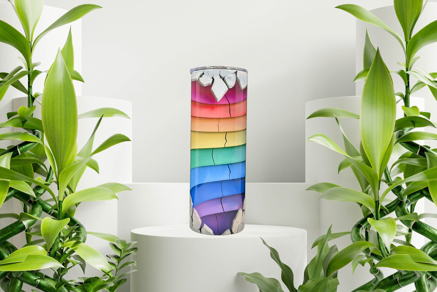 Rainbow Breakout Heart Tumbler - Vegas Custom Creations