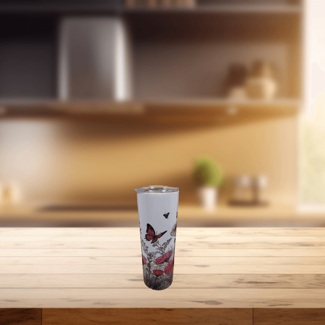 Wildflowers and Butterflies Tumbler - Vegas Custom Creations