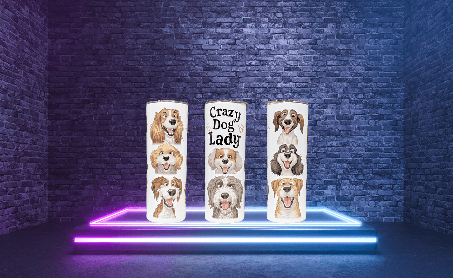 Crazy Dog Lady Tumbler - Vegas Custom Creations