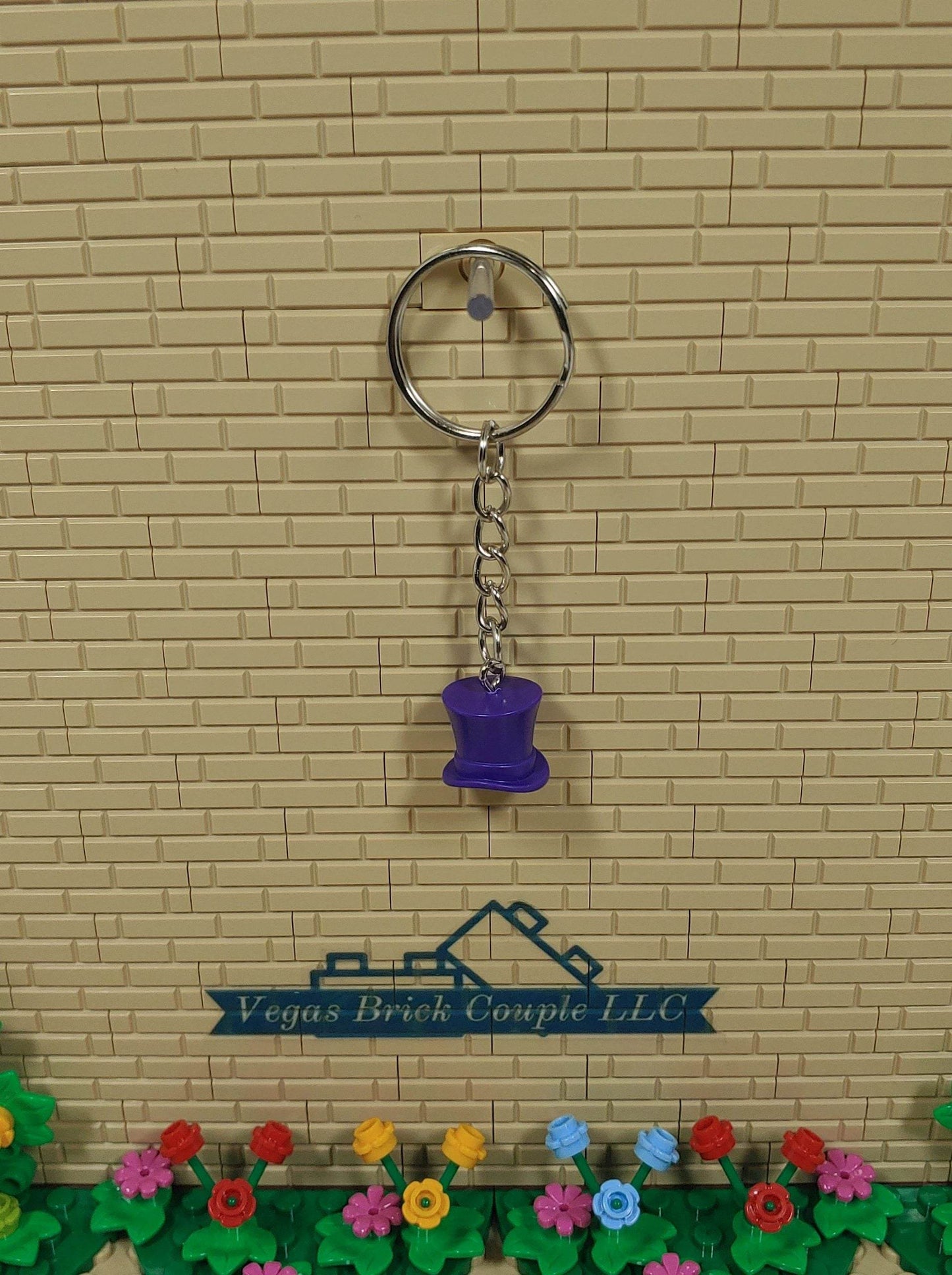 Lego® Purple Hat Key Chain - Vegas Custom Creations