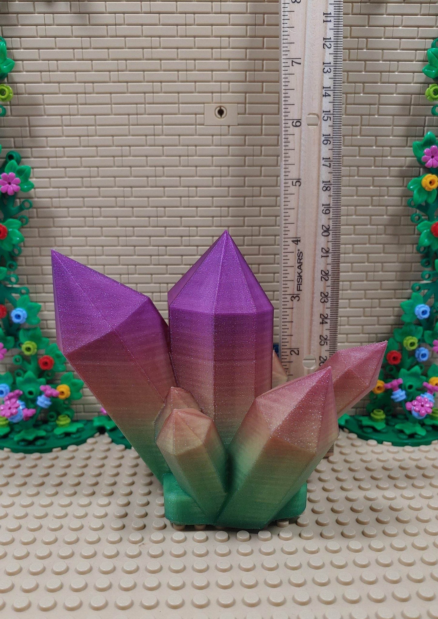 Large Crystal Display Piece Multi Color 3D Printed Multiple Color Combinations Available - Vegas Custom Creations