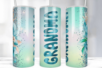Floral Grandma Tumbler - Vegas Custom Creations