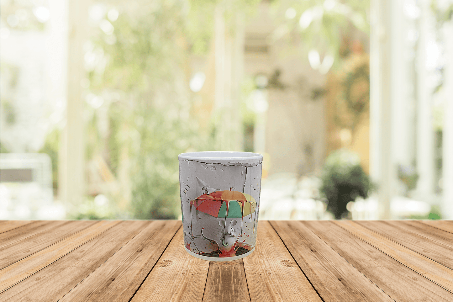 Mouse with Umbrella Coffee Mug - Vegas Custom Creations