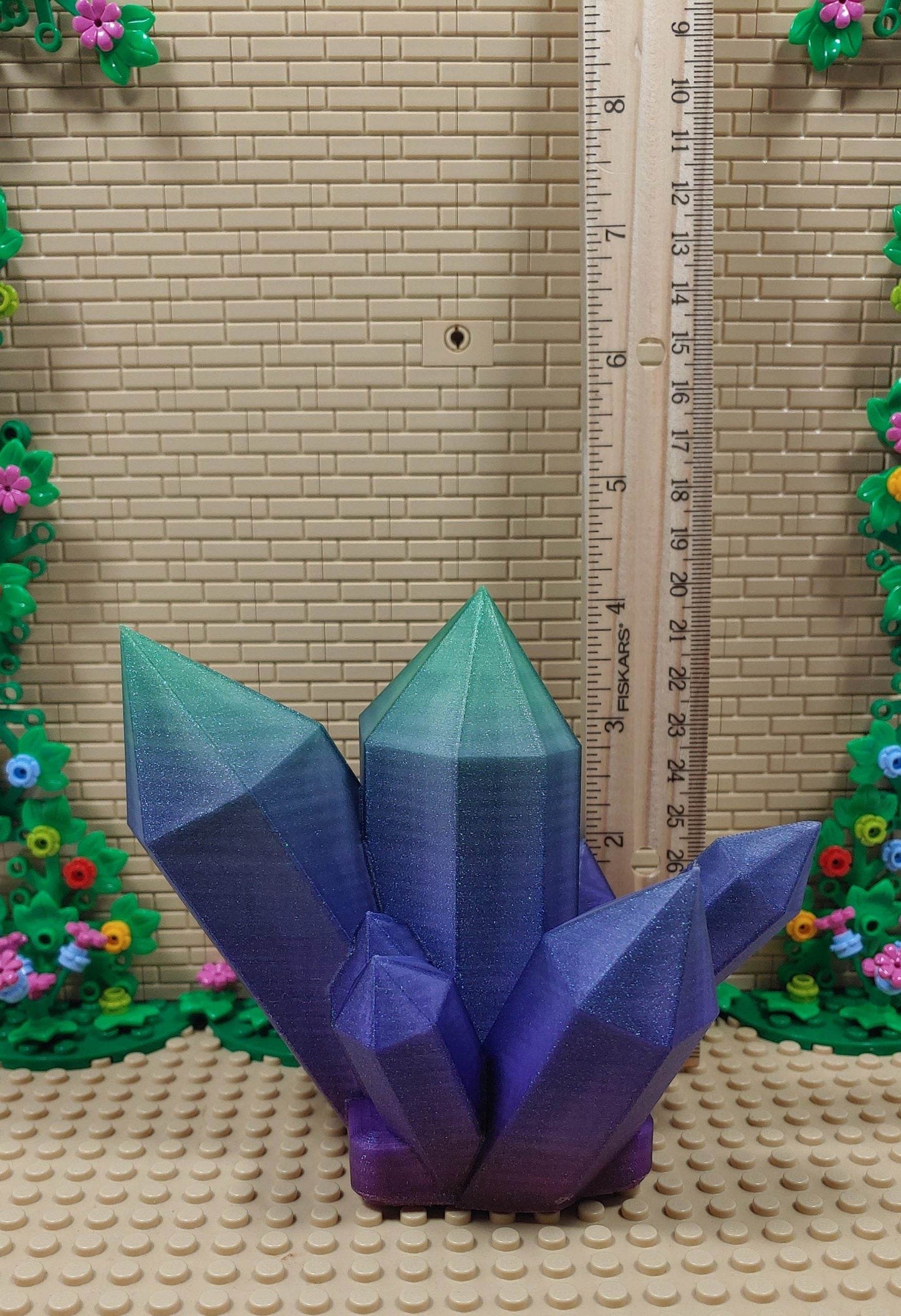 Large Crystal Display Piece Multi Color 3D Printed Multiple Color Combinations Available - Vegas Custom Creations