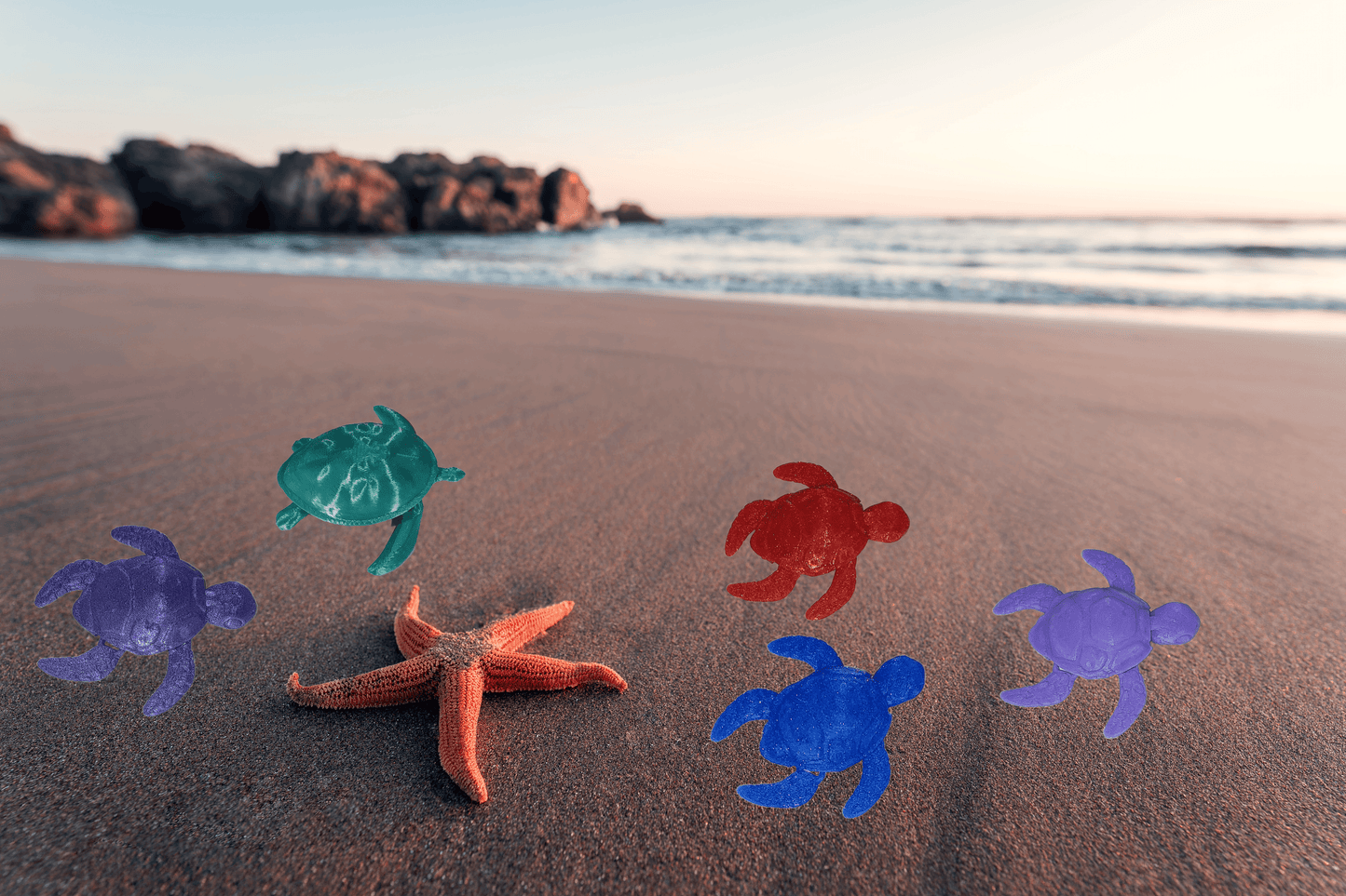 Cute Flexible 3D Printed Turtle, Multiple Color Options Available - Vegas Custom Creations