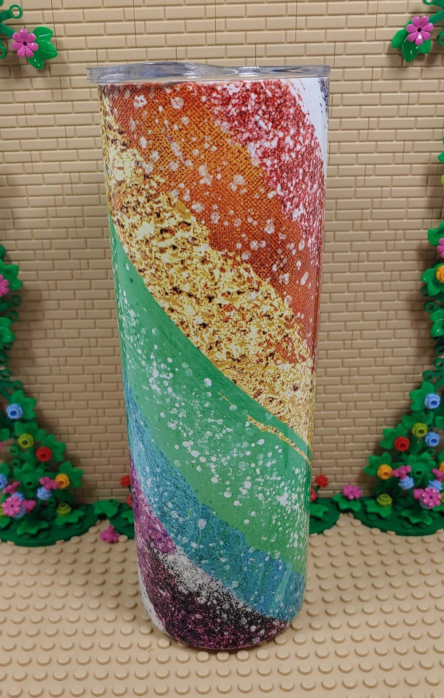 Rainbow Glitter Tumbler - Vegas Custom Creations