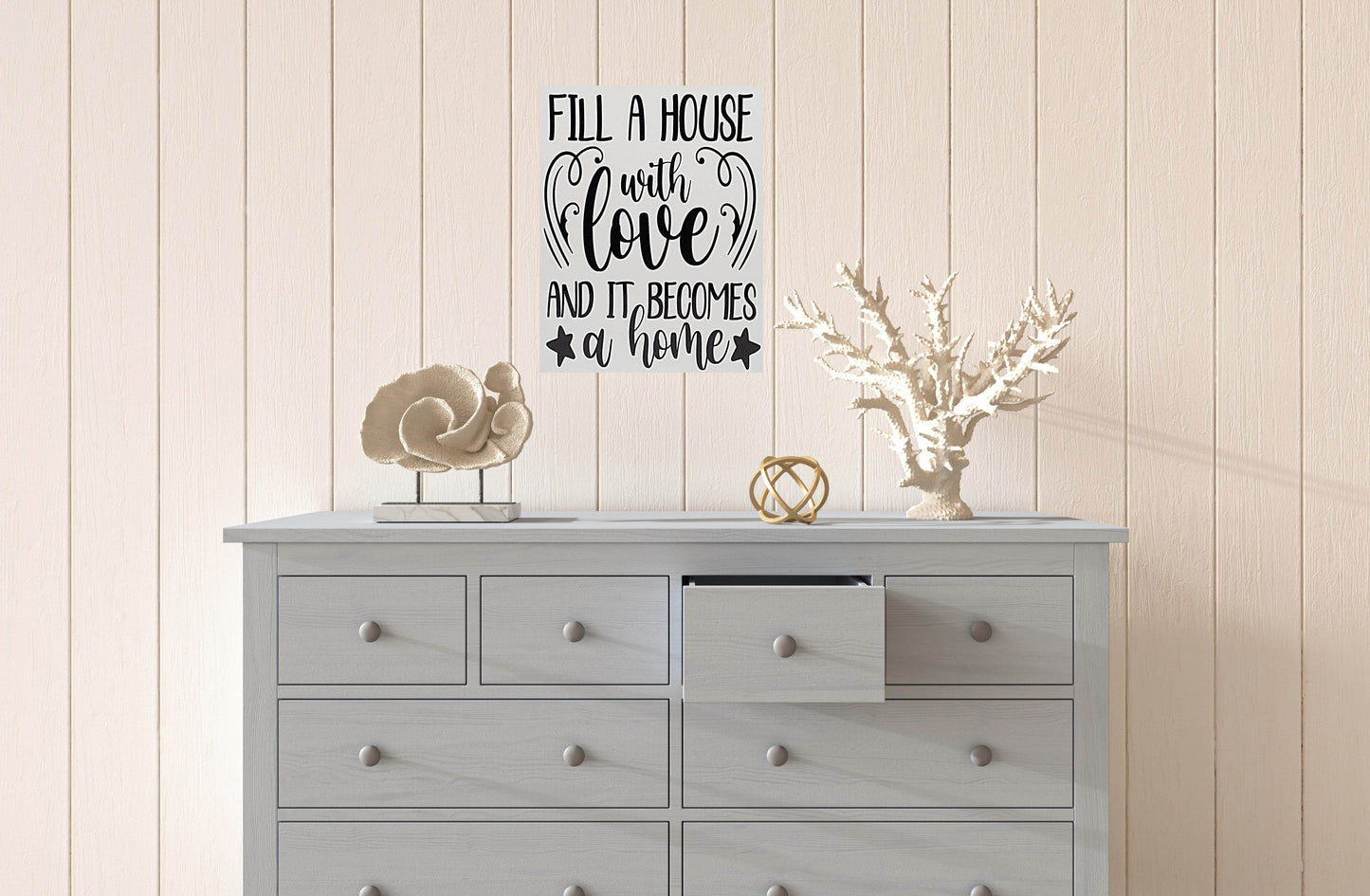 Fill a House with Love and it becomes a Home Aluminum Sign 8x10 - Vegas Custom Creations