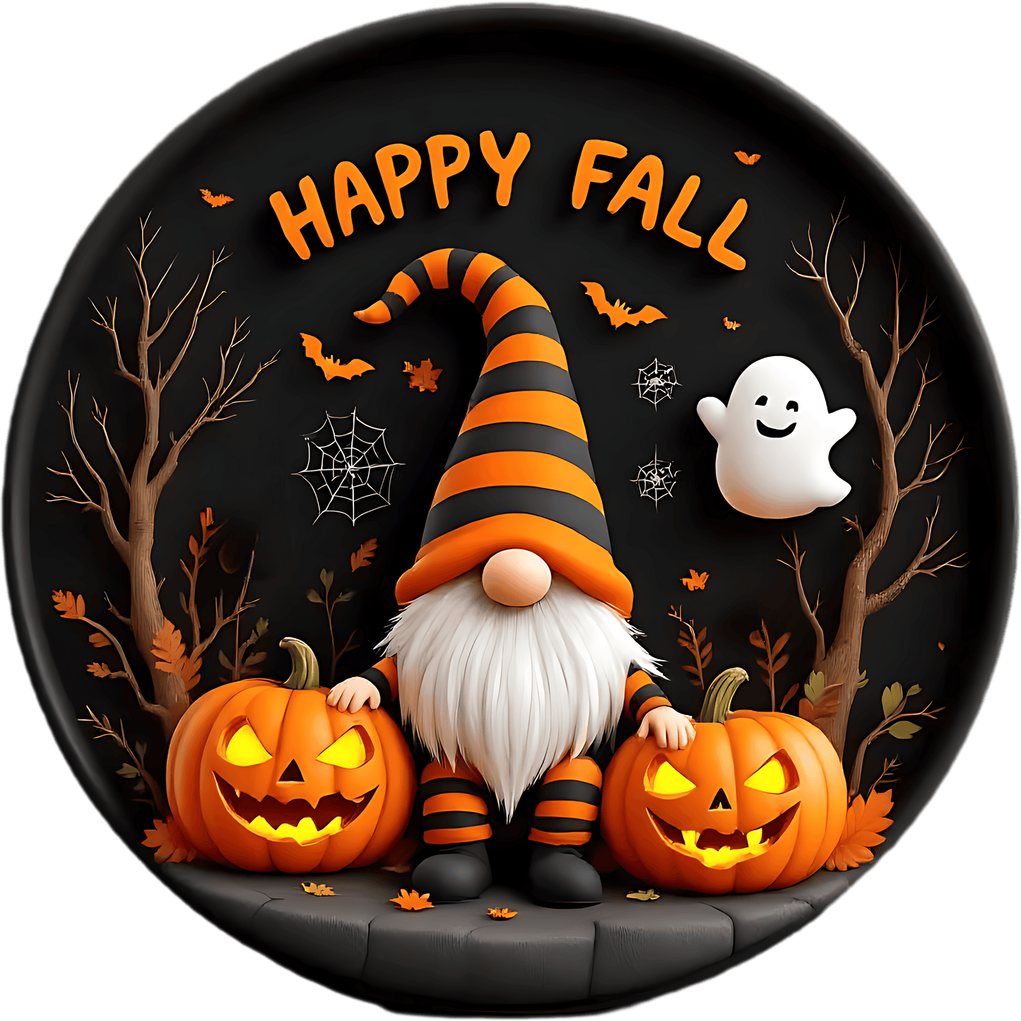 Round Cute and Spooky Halloween Sign (Multiple Designs and Sizes Available) - Vegas Custom Creations