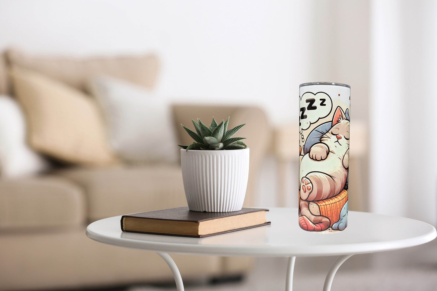 Lazy Cat Tumbler - Vegas Custom Creations