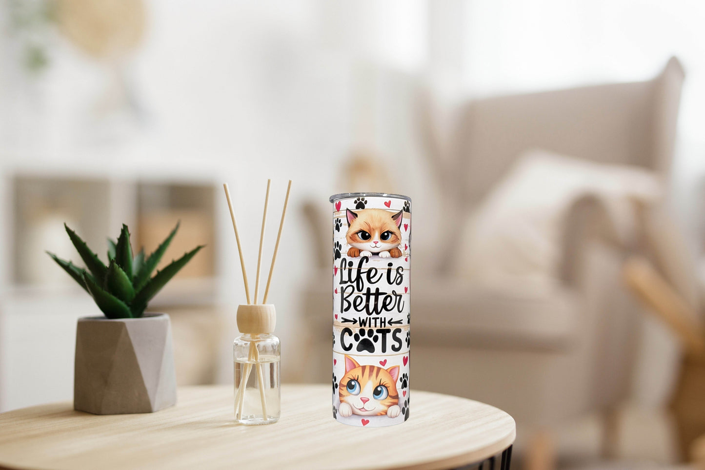 Life is Better with Cats Tumbler - Vegas Custom Creations