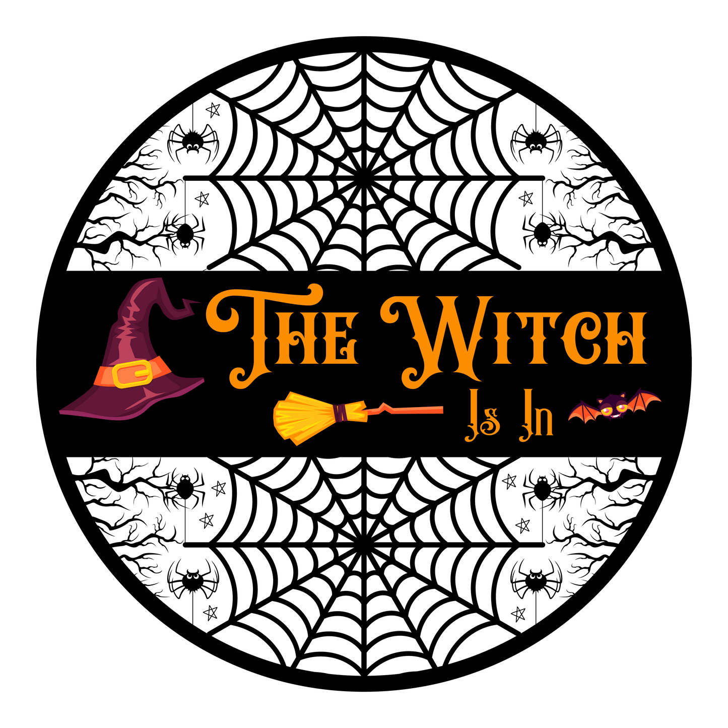 Round Frightfully Spooky Halloween Sign (Multiple Designs and Sizes Available) - Vegas Custom Creations