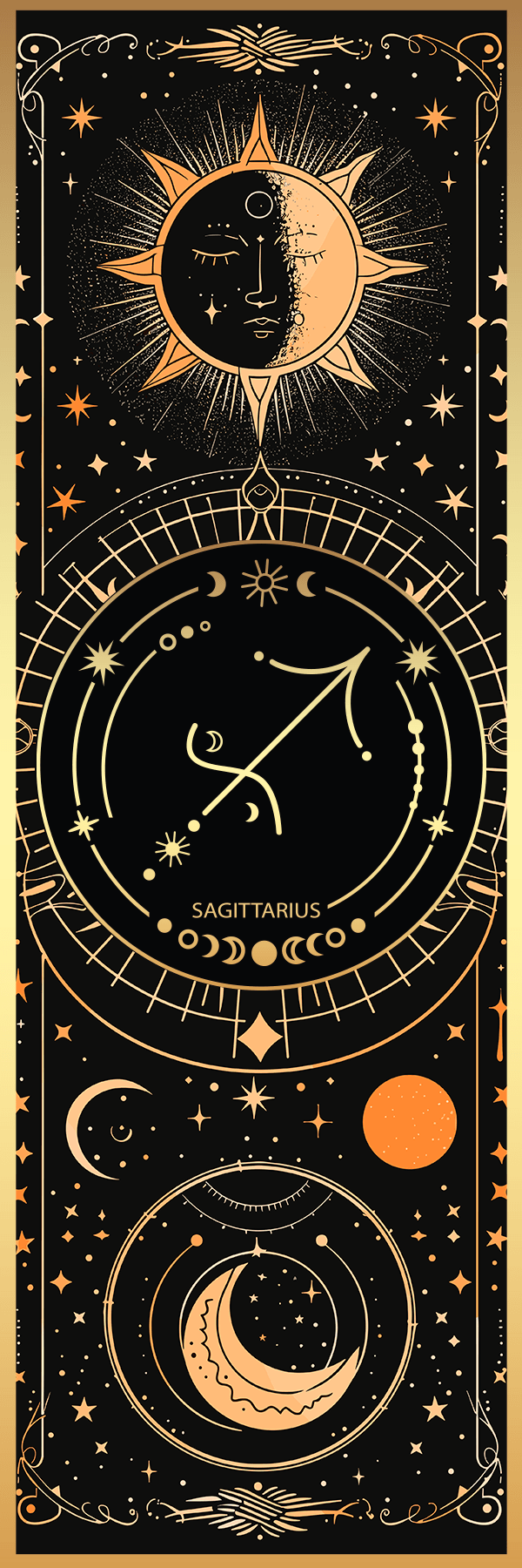 Zodiac Stars, Sun and Moon Aluminum Bookmark (Multiple Designs Available) - Vegas Custom Creations