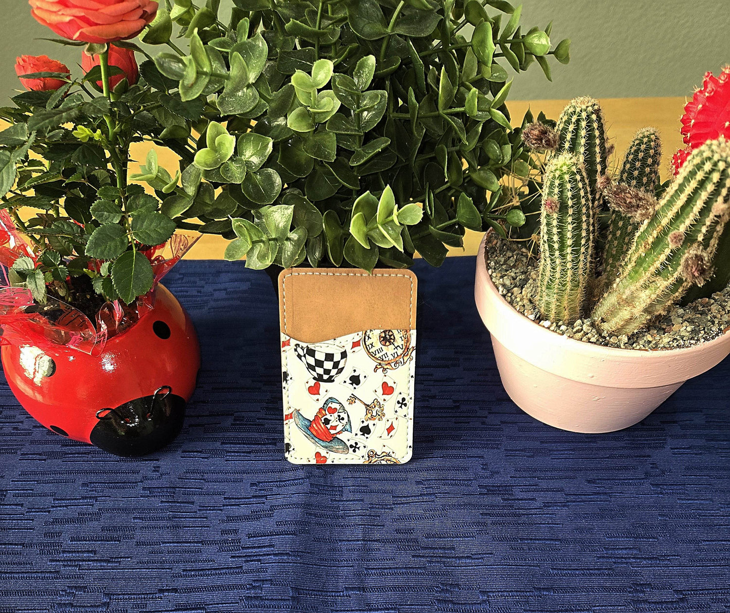 Alice Inspired Adhesive Cell Phone Wallet (Multiple designs available) - Vegas Custom Creations
