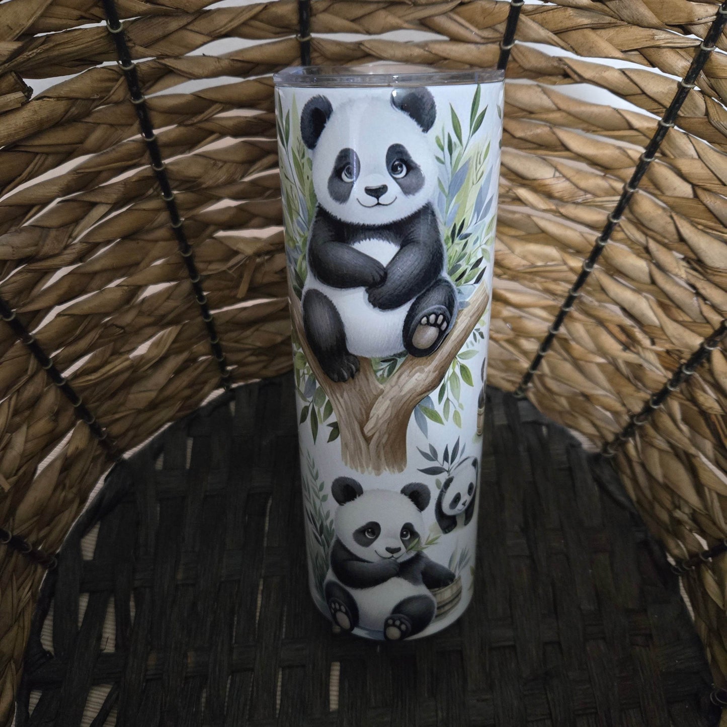 Panda with Bamboo Tumbler - Vegas Custom Creations