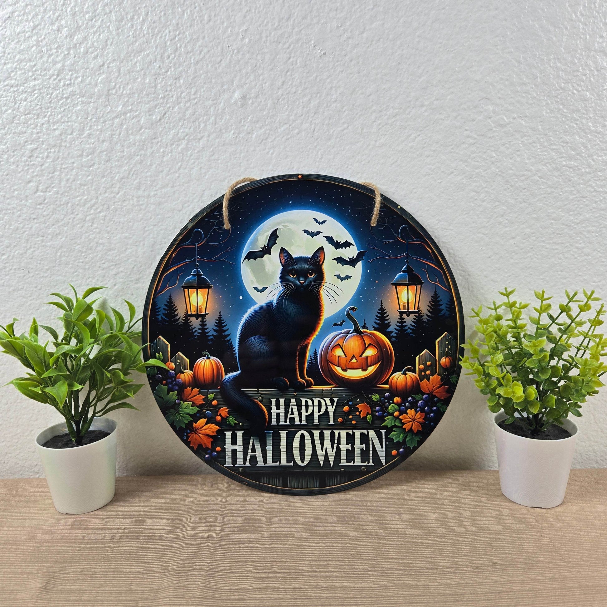 Round Frightfully Spooky Halloween Sign (Multiple Designs and Sizes Available) - Vegas Custom Creations