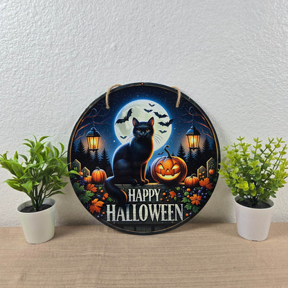 Round Frightfully Spooky Halloween Sign (Multiple Designs and Sizes Available) - Vegas Custom Creations