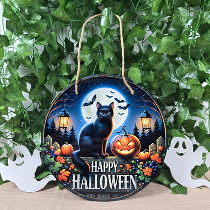 Round Frightfully Spooky Halloween Sign (Multiple Designs and Sizes Available) - Vegas Custom Creations