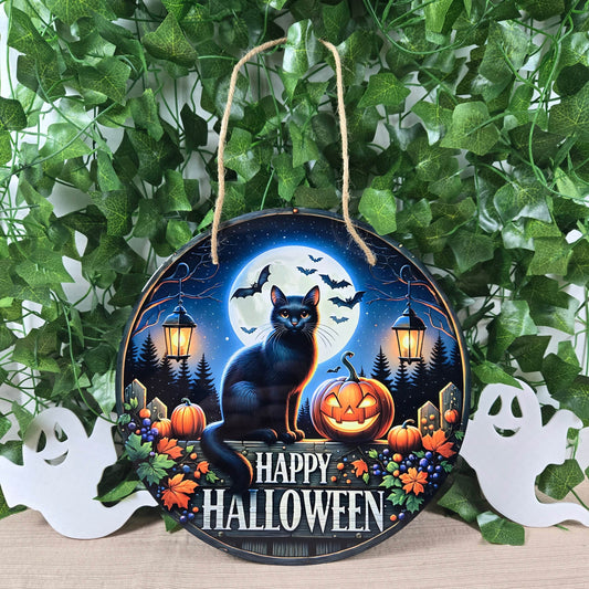 Round Frightfully Spooky Halloween Sign (Multiple Designs and Sizes Available) - Vegas Custom Creations